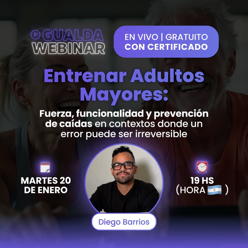 Cover Image for Entrenar Adultos Mayores: bases para ampliar tu campo profesional ✅🔥