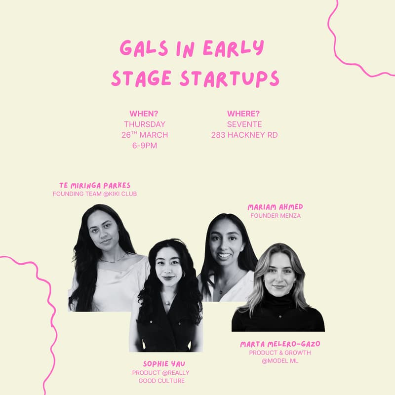 Cover Image for Gals in early stage startups - 1st meet up!