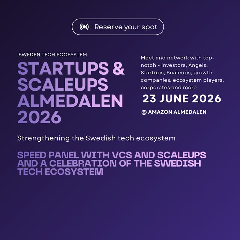 Cover Image for Swedish Tech @ Almedalen 2026 - Startup, Scaleup and the tech community