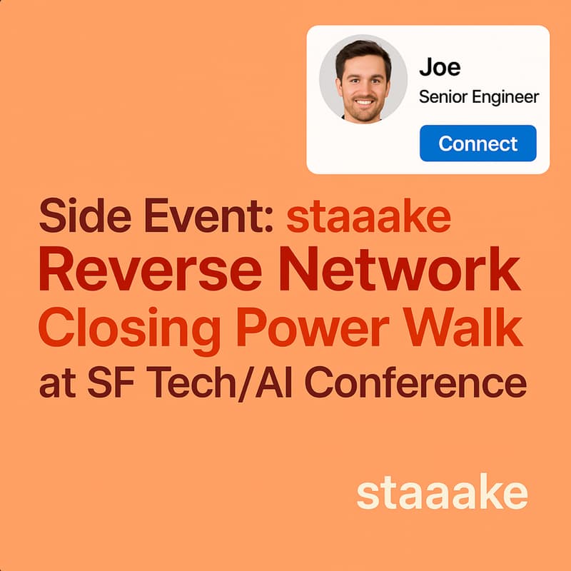 Cover Image for Side Event: staaake Reverse Network Closing Power Walk at SF Tech/AI Conference
