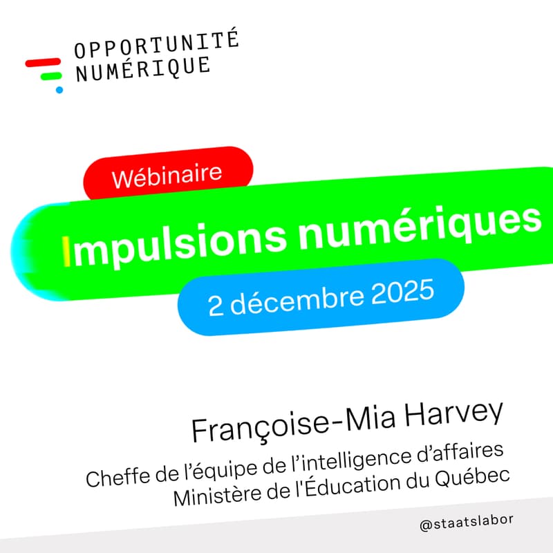 Cover Image for Impulsions numériques avec Françoise-Mia Harvey : tableaux de bord et pilotage du système de formation, exemple concret du Québec