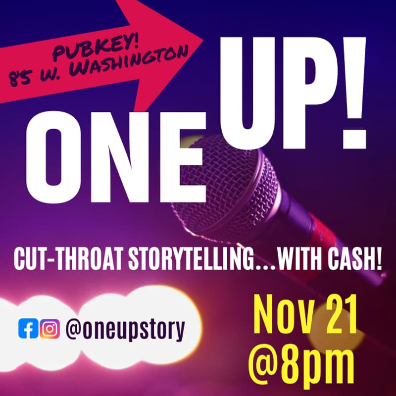 Cover Image for One UP! Cut-throat Storytelling...with CASH!