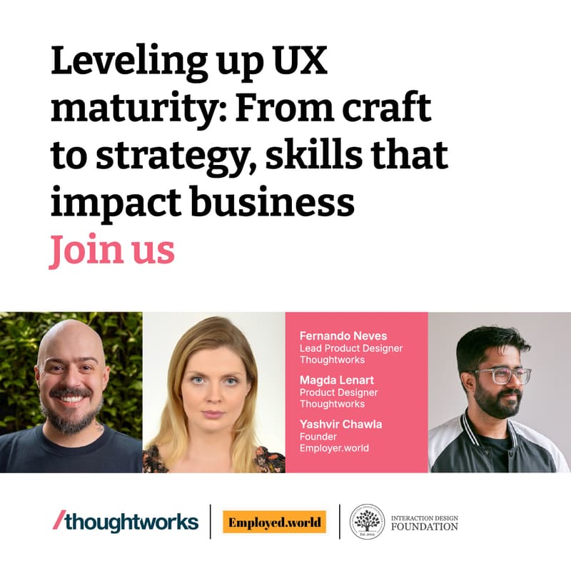 Cover Image for Leveling up UX maturity: From craft to strategy, skills that impact business