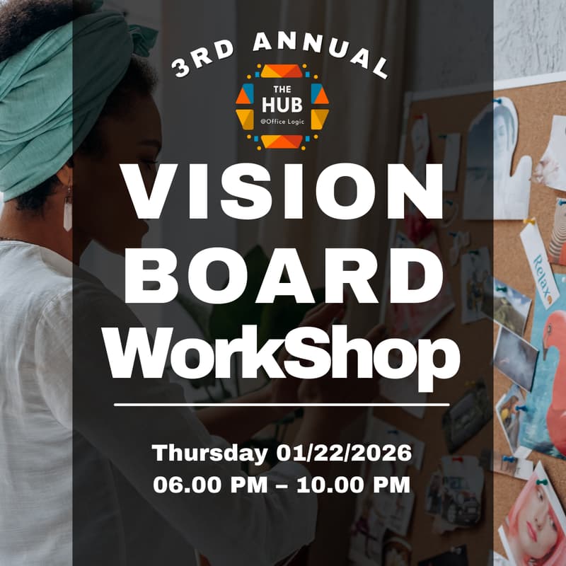 Cover Image for 3rd Annual Vision Board Workshop @ The HUB