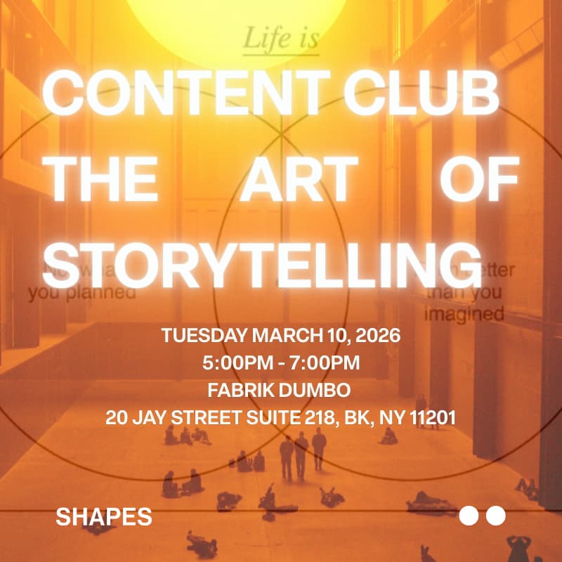 Cover Image for Content Club: The Art of Storytelling