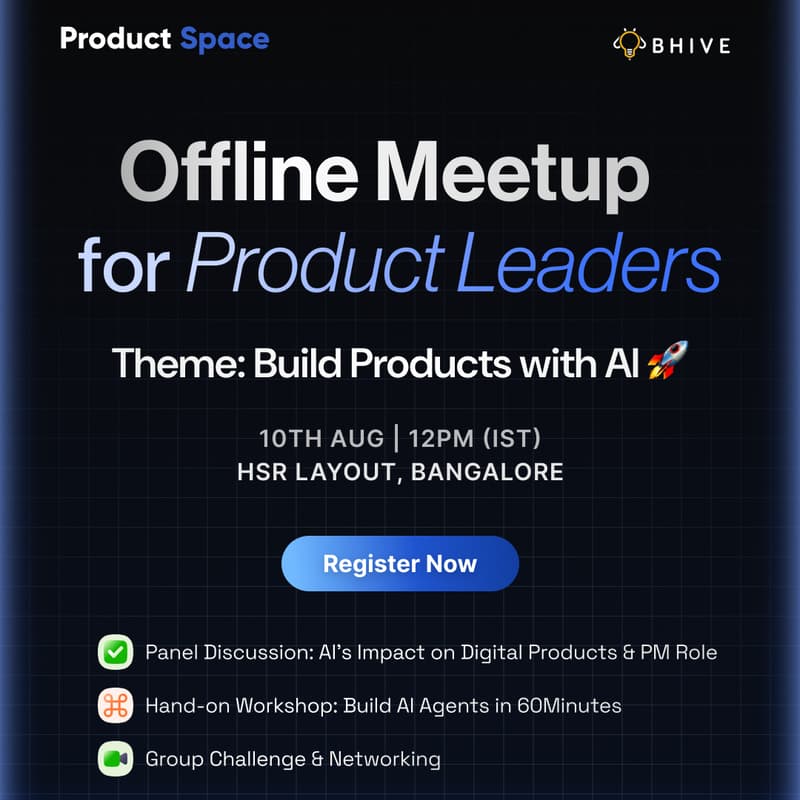 Cover Image for Build Products with AI | Offline Meetup [Bangalore]
