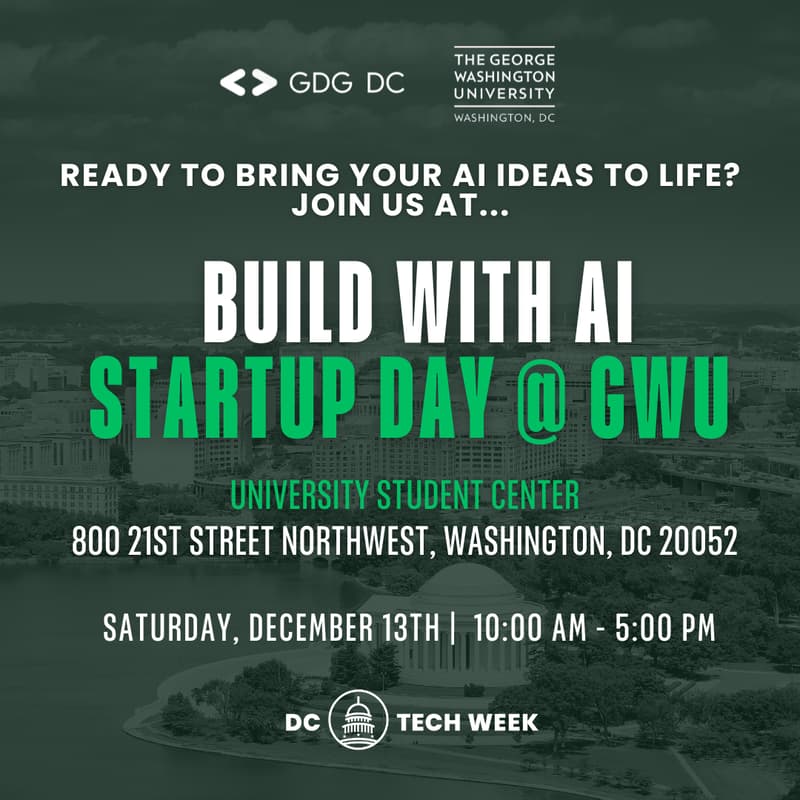 Cover Image for Build With AI: Startup Day @ GWU
