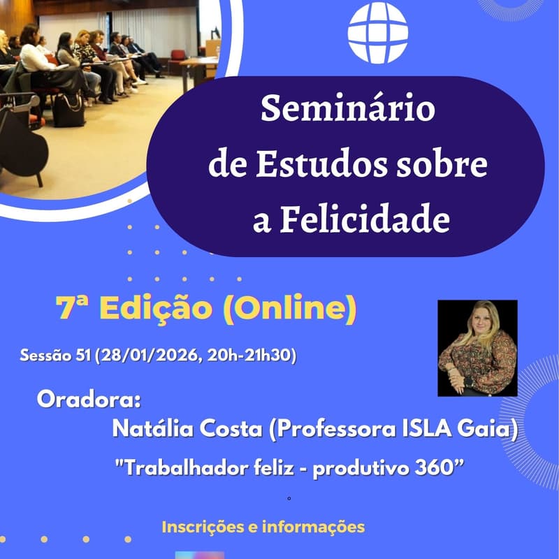 Cover Image for 51º Seminário Online de Estudos sobre a Felicidade