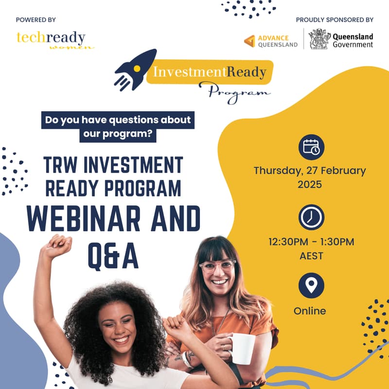 Cover Image for 2025 April TRW QLD Investment Ready Program Webinar and Q&A