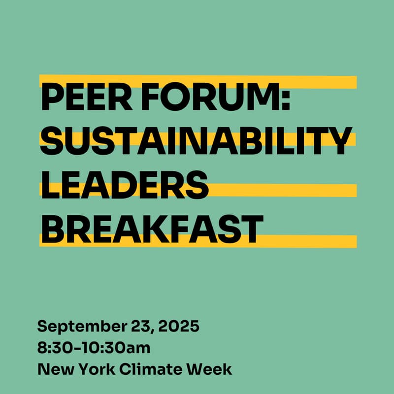 Cover Image for ​A Closed-Door Roundtable for Corporate Sustainability Leaders