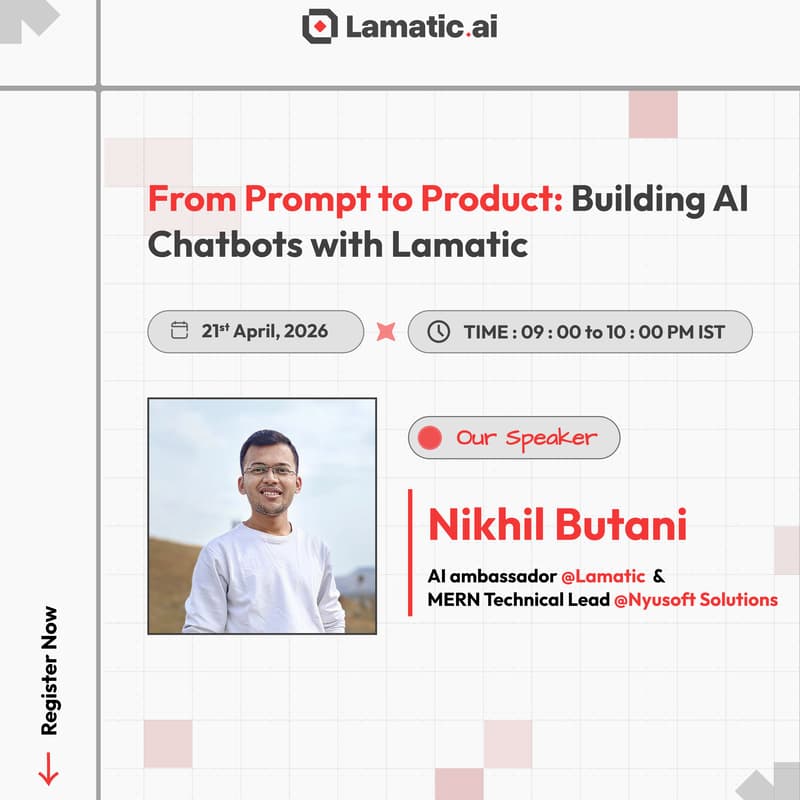 Cover Image for From Prompt to Product: Building AI Chatbots with Lamatic