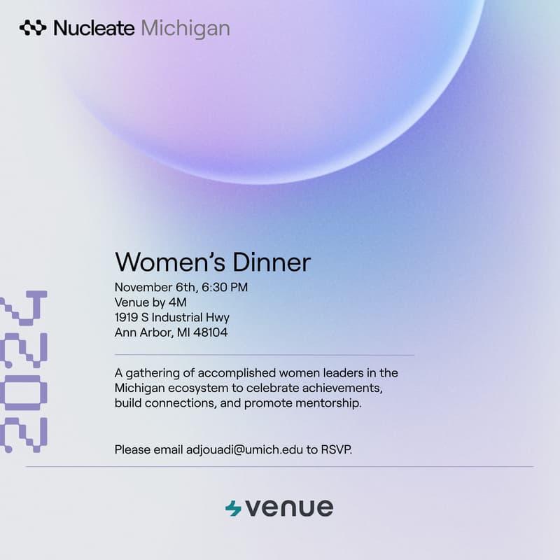 Cover Image for Nucleate Michigan: Women's Dinner