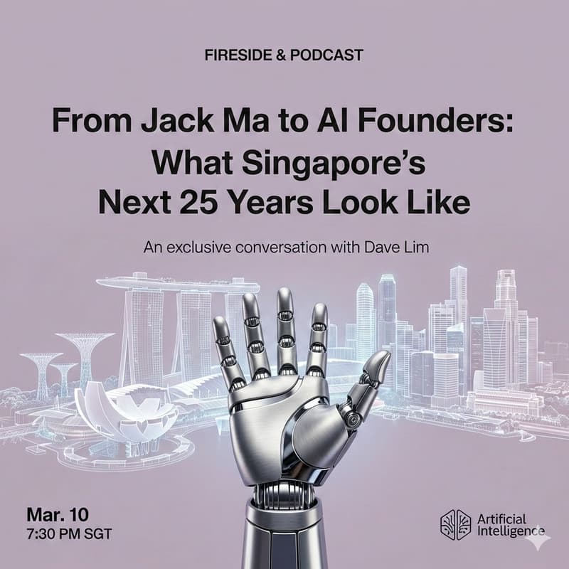 Cover Image for From Jack Ma to AI Founders: What Singapore's Next 25 Years Look Like| Live Fireside Chat