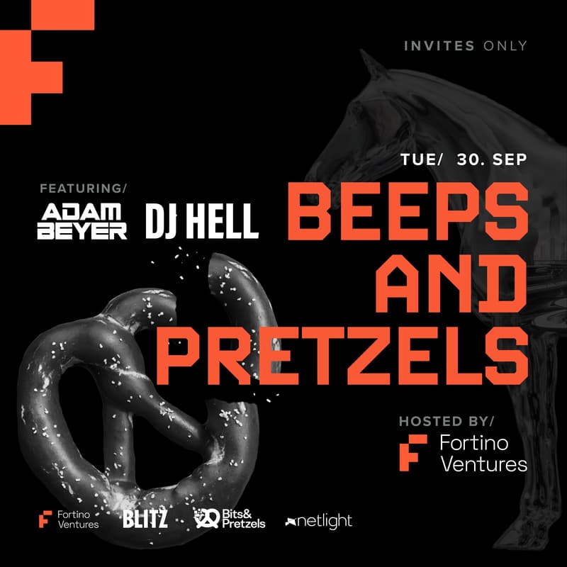 Cover Image for Beeps and Pretzels featuring Adam Beyer/ Dj Hell & hosted by Fortino Ventures