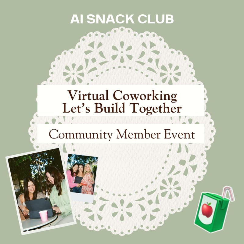 Cover Image for Virtual Co-Working Session | Let's Build Together