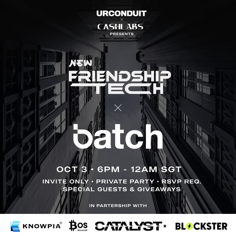 Cover Image for 🇸🇬 New Friendship Tech Singapore | TOKEN2049