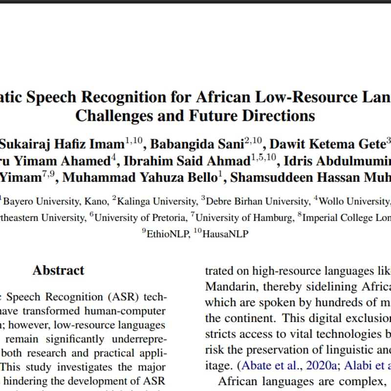 Cover Image for Research Saturday Week 3: ASR For African Languages
