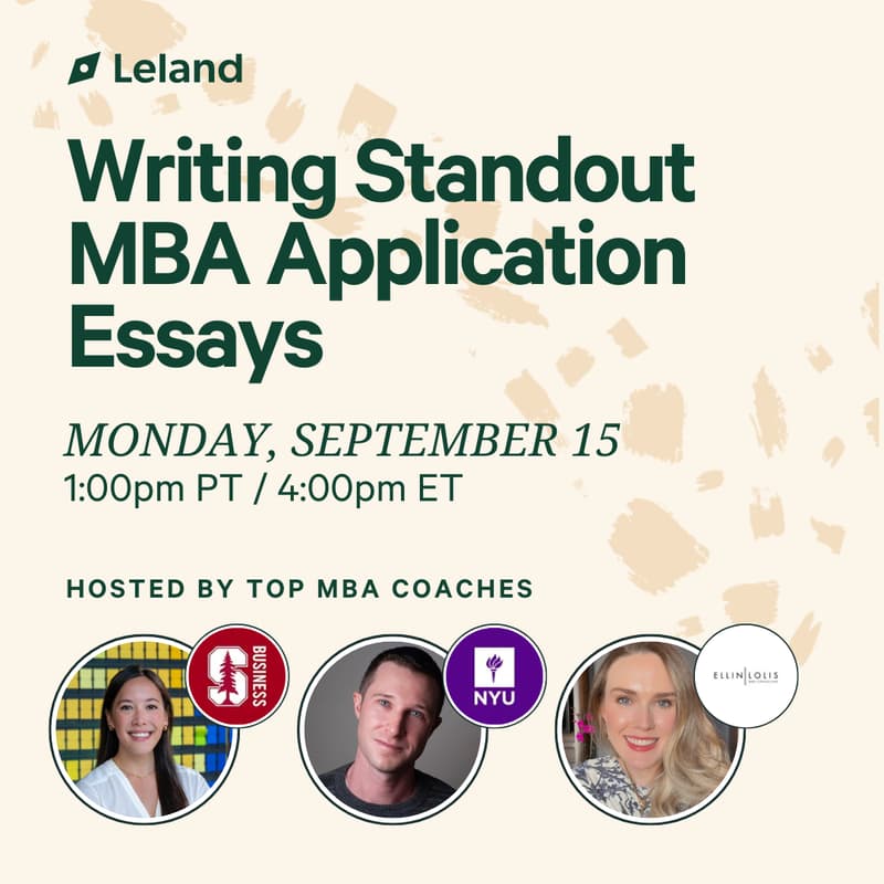 Cover Image for Writing Standout MBA Application Essays