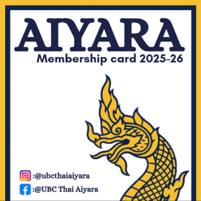 Cover Image for UBC Thai Aiyara Digital Membership Card 2025/26