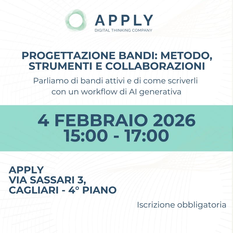 Cover Image for PROGETTAZIONE BANDI: METODO, STRUMENTI E COLLABORAZIONI