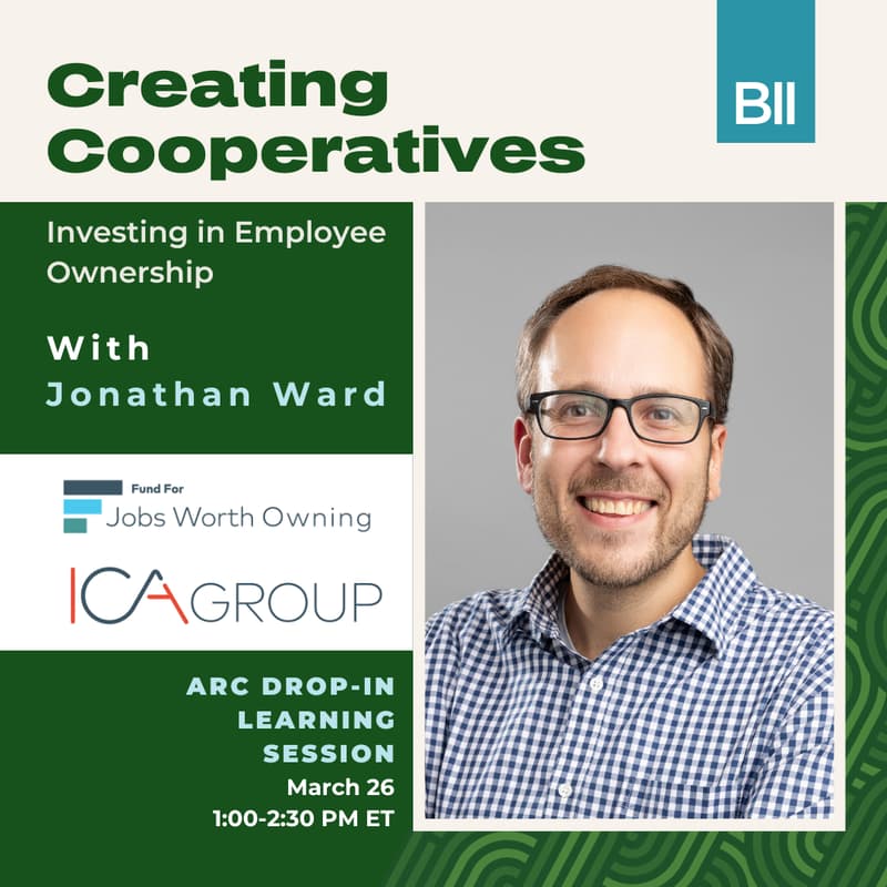 Cover Image for "Creating Cooperatives: Investing in Employee Ownership" ARC Drop-in Learning Session