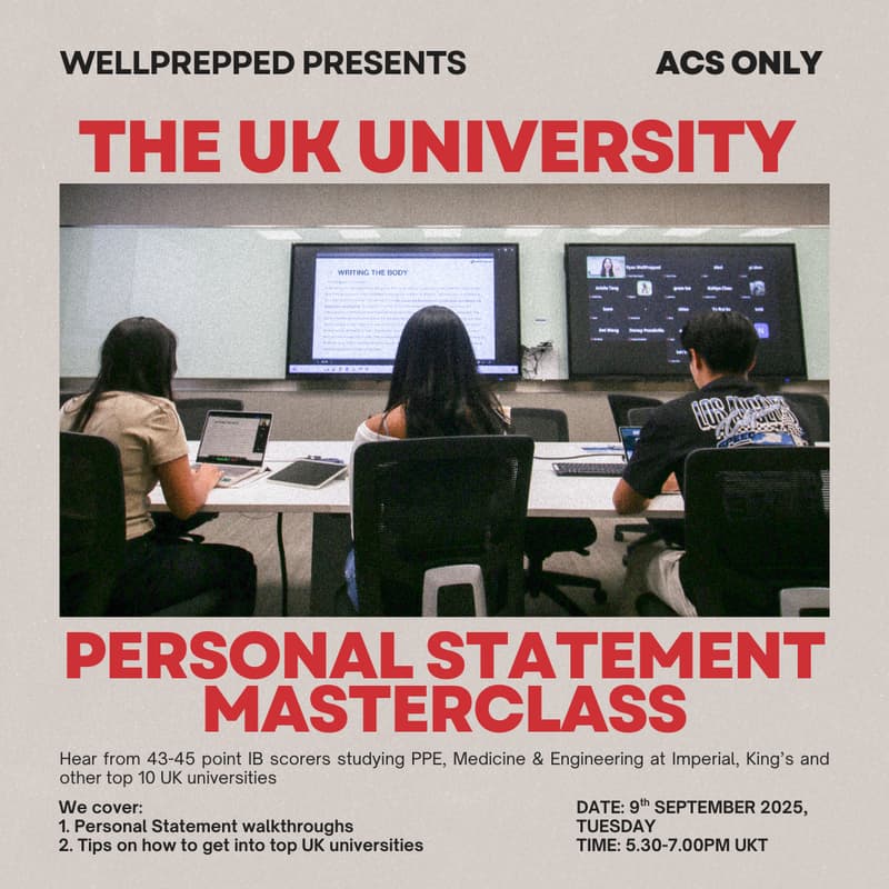 Cover Image for ACS: UK Personal Statement Masterclass