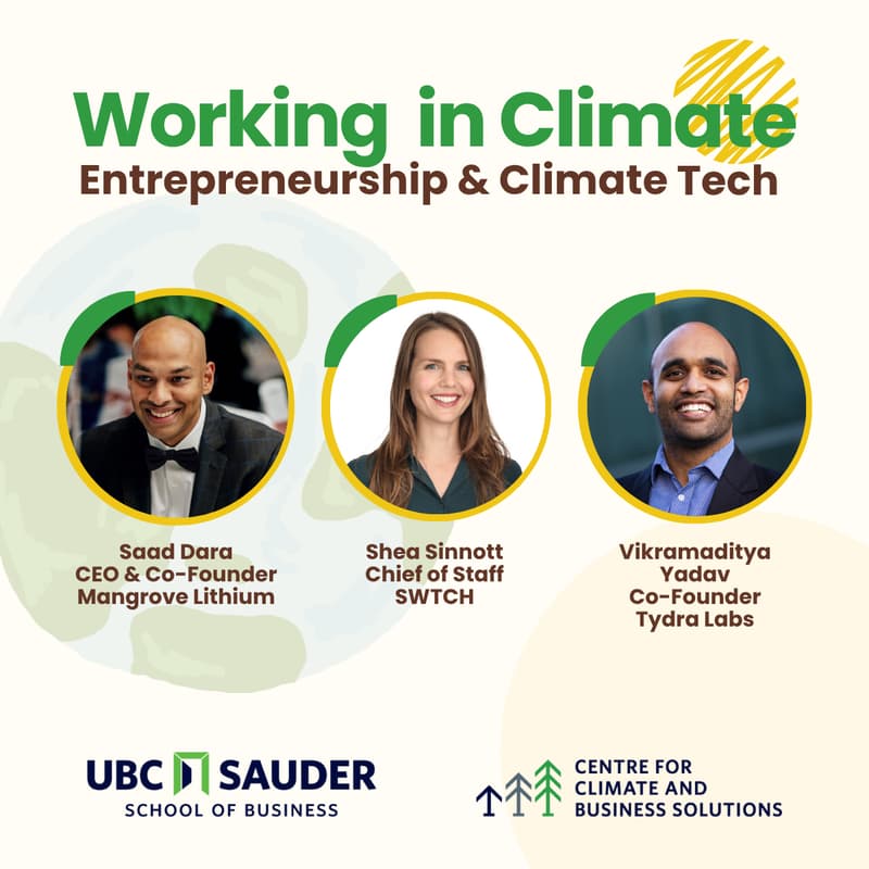Cover Image for Working in Climate Series: Entrepreneurship & Climate Tech