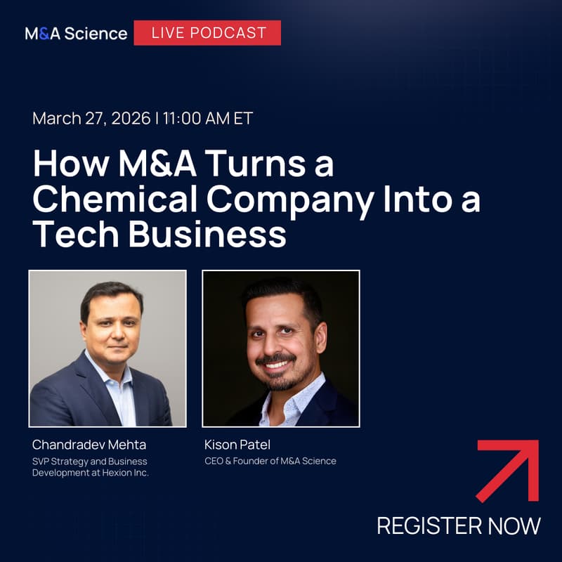 Cover Image for M&A Science Live: How M&A Turns a Chemical Company Into a Tech Business