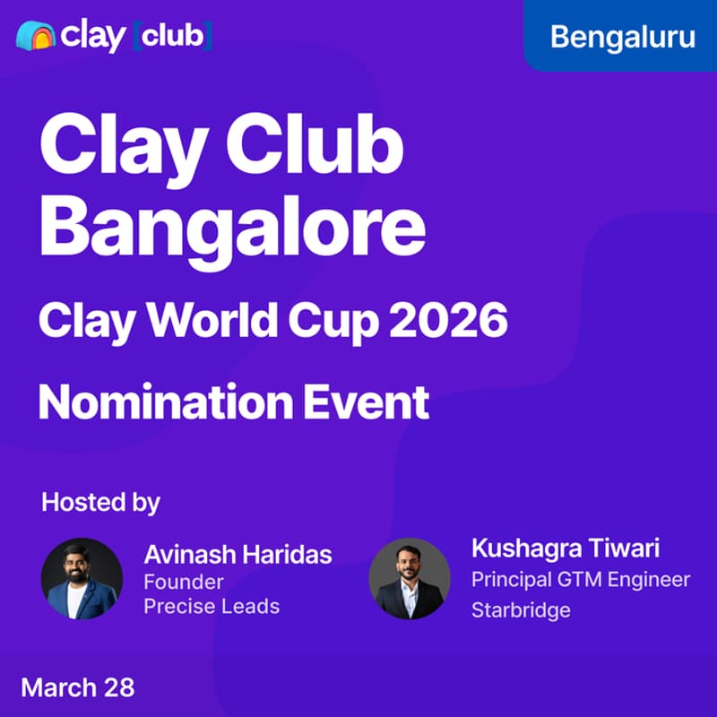Cover Image for Clay Cup 2026 – Bengaluru Nomination Night