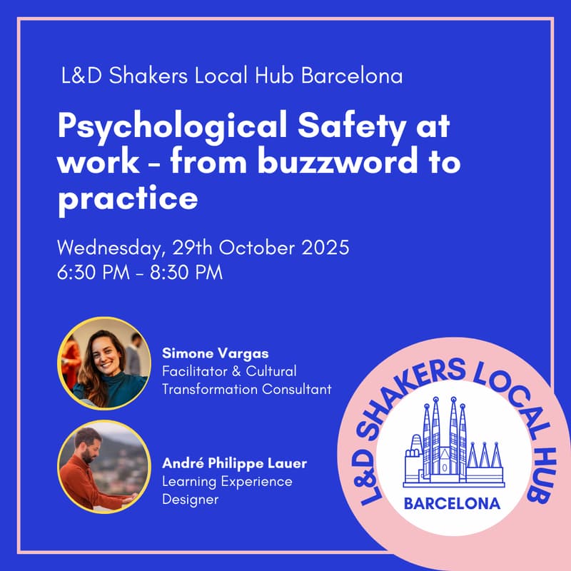 Cover Image for Local Hub Barcelona: Psychological Safety at work - from buzzword to practice