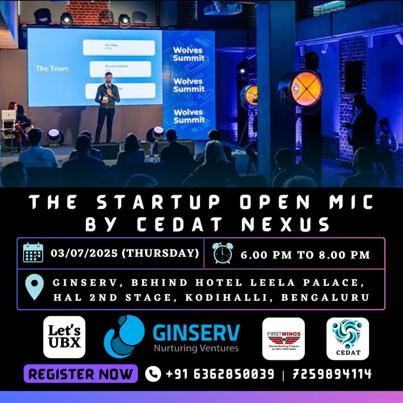 Cover Image for THE STARTUP OPEN MIC BY CEDAT NEXUS