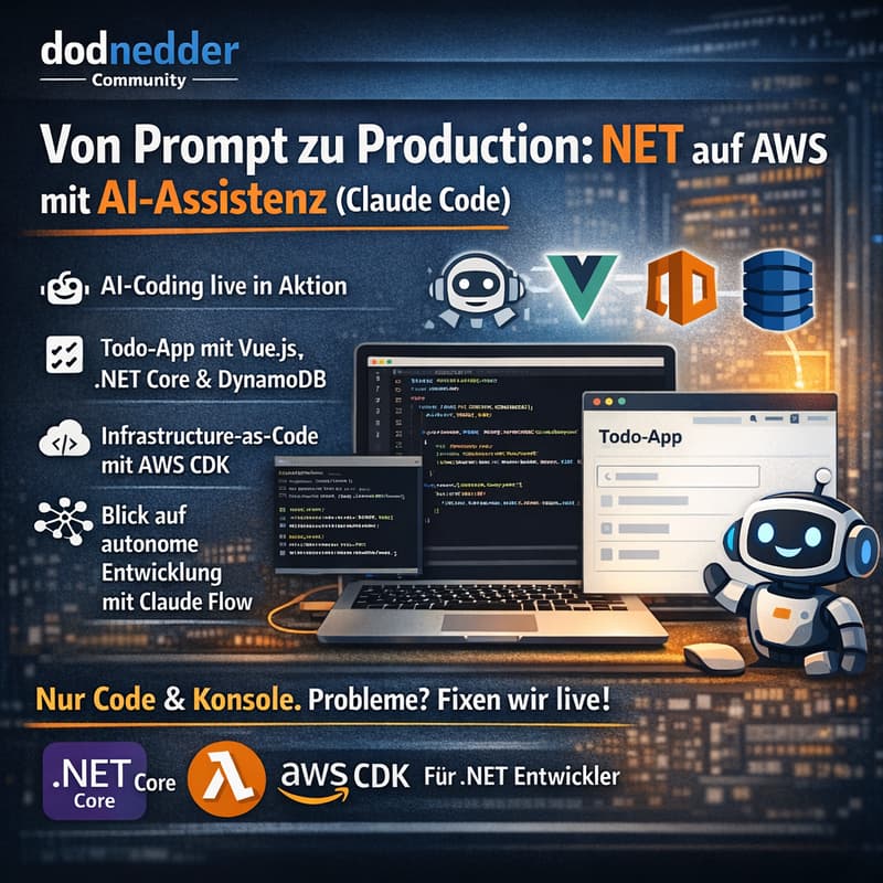 Cover Image for Von Prompt zu Production: .NET auf AWS mit AI-Assistenz (Claude Code)