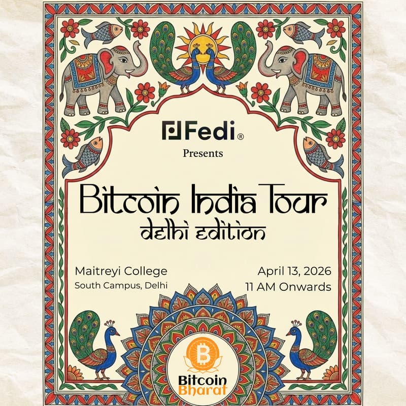 Cover Image for Bitcoin India Tour- Delhi Edition 2.0