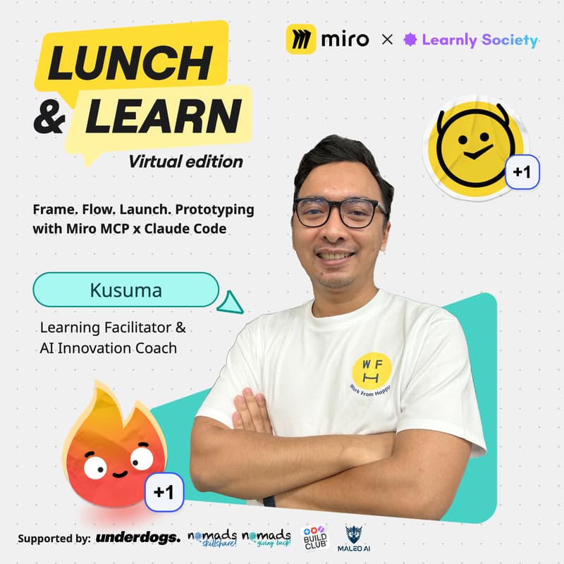 Cover Image for Miro Lunch & Learn | Frame. Flow. Launch. Prototyping with Miro MCP x Claude Code ✴️