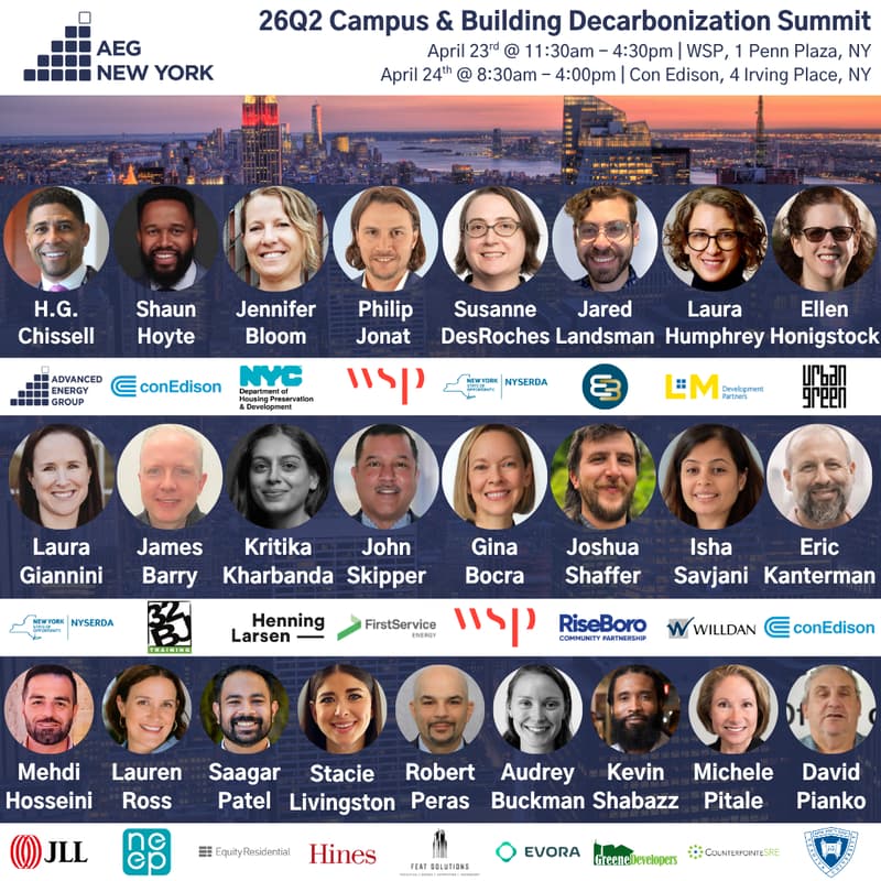 Cover Image for AEG New York 26Q2 Campus & Building Decarbonization Summit