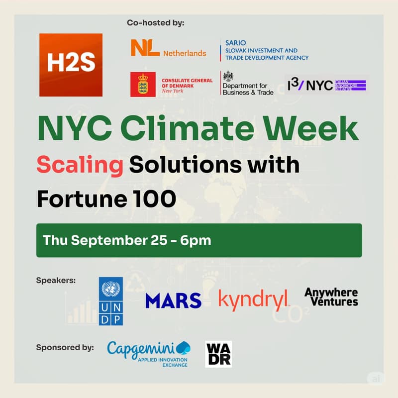 Cover Image for NYC Climate Week - Scaling Solutions with Fortune 100