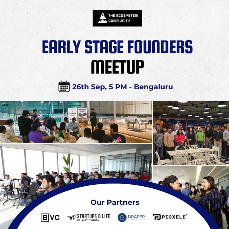 Cover Image for Early Stage Founders Meetup - BLR
