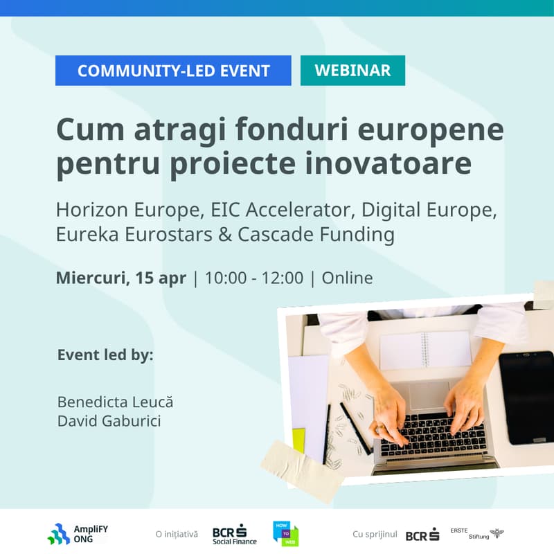 Cover Image for [Community-Led Event AmpliFY ONG] Cum atragi fonduri europene pentru proiecte inovatoare