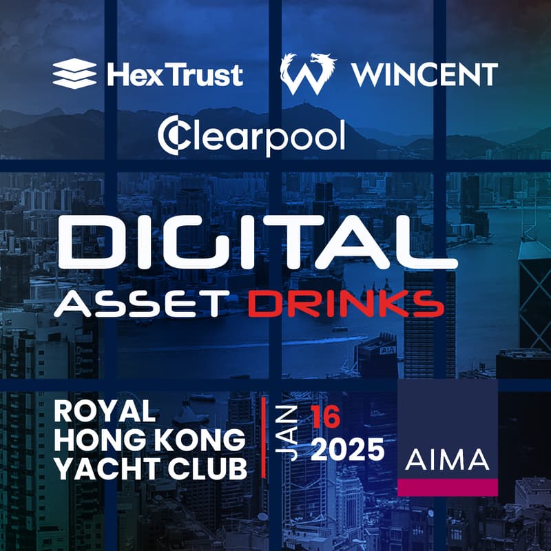 Cover Image for Digital Asset Drinks & Canapes by Hex Trust, Wincent & Clearpool. Supported by AIMA
