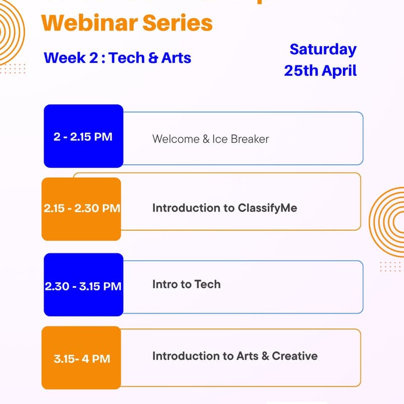 Cover Image for Career and Course Expo Webinar Series (Tech and Arts Careers)
