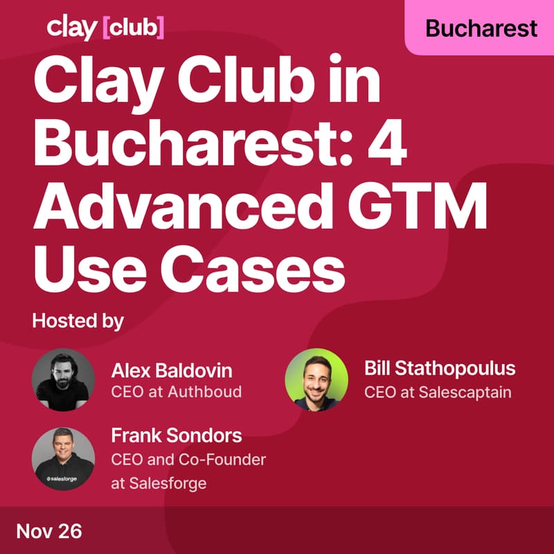 Cover Image for Clay Club in Bucharest: 4 Advanced GTM Use Cases