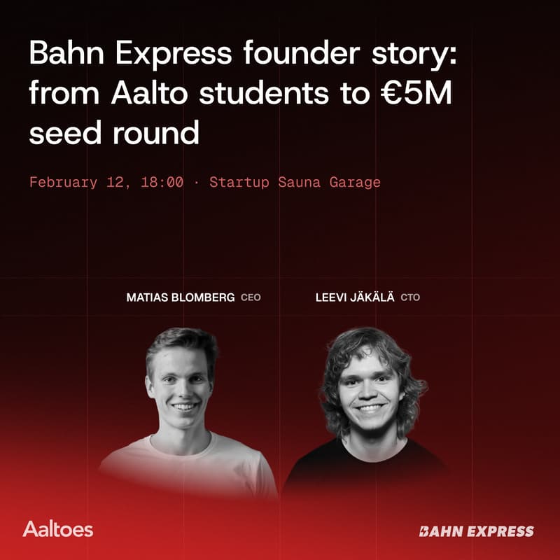 Cover Image for Bahn Express founder story: from Aalto students to €5M seed round