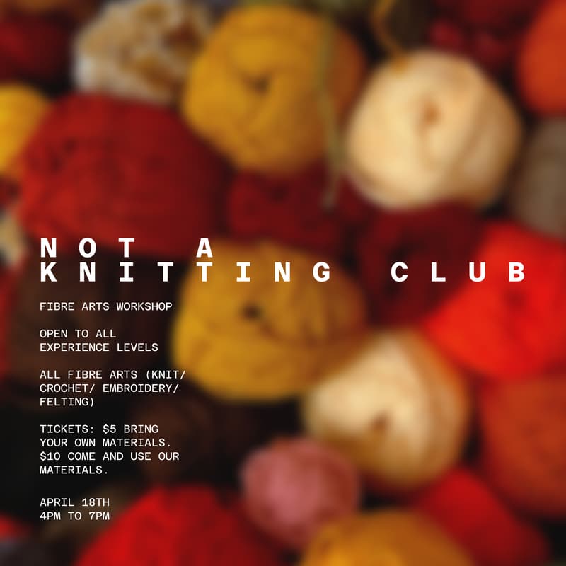 Cover Image for NOT A KNITTING CLUB