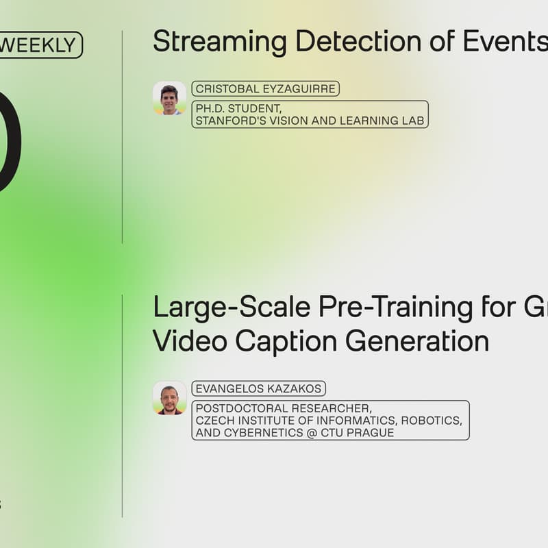 Cover Image for Multimodal Weekly 80: Streaming Event Detection and Grounded Video Caption Generation