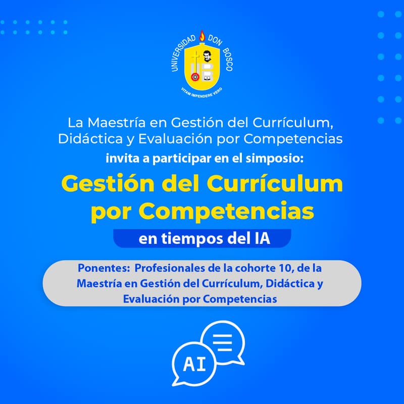 Cover Image for Simposio: Gestión del Currículum por Competencias en tiempos del IA