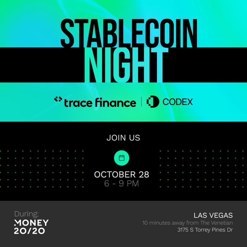 Cover Image for Stablecoin Night by Trace Finance & Codex at Money20/20