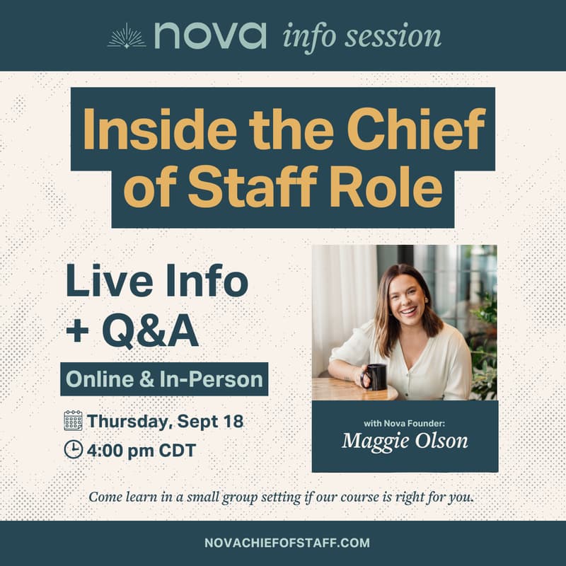 Cover Image for Inside the Chief of Staff Role: Live Info + Q&A