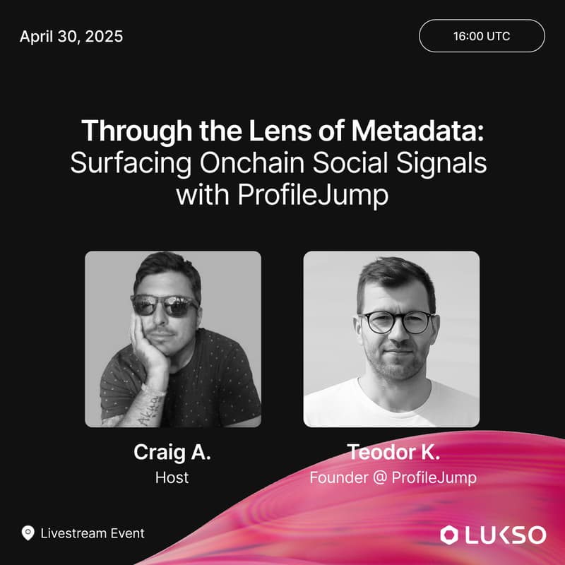 Cover Image for Through the Lens of Metadata: Surfacing Onchain Social Signals w/ ProfileJump