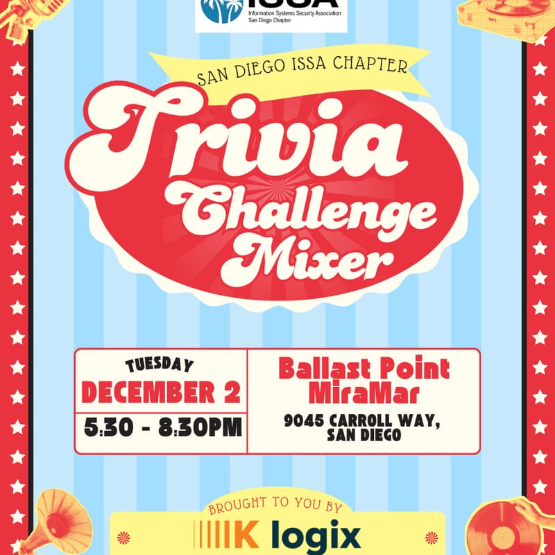 Cover Image for SD ISSA - San Diego Cyber Mixer Trivia Challenge!
