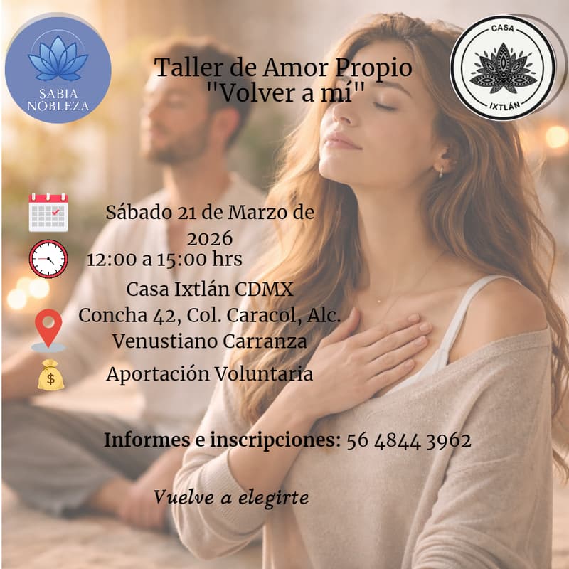 Cover Image for Taller De Amor Propio "Volver A Mí"
